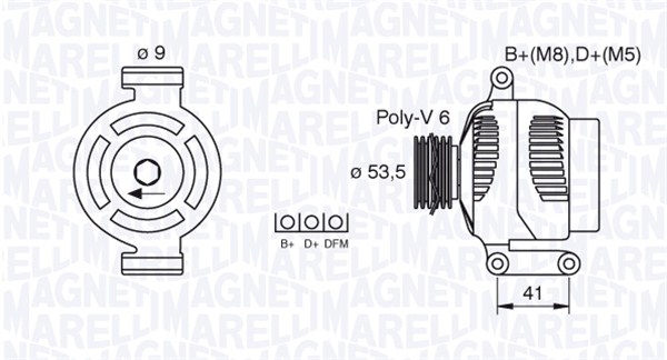 Alternator/Dynamo Magneti Marelli 063377495010