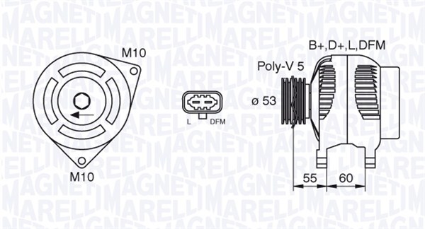 Alternator/Dynamo Magneti Marelli 063377496010