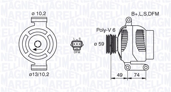 Alternator/Dynamo Magneti Marelli 063380005010