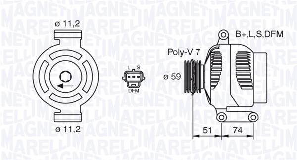 Alternator/Dynamo Magneti Marelli 063380007010