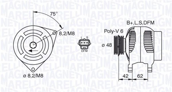 Alternator/Dynamo Magneti Marelli 063380008010