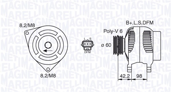 Alternator/Dynamo Magneti Marelli 063380009010