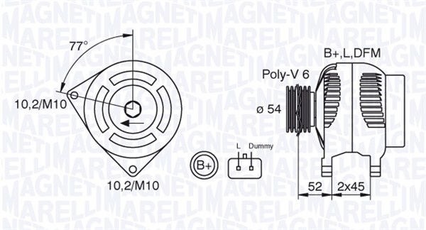 Alternator/Dynamo Magneti Marelli 063321734010