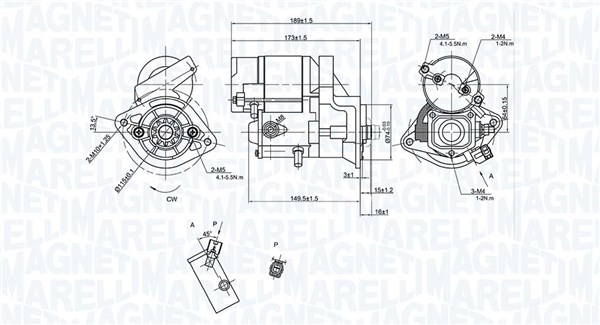 Magneti Marelli Startmotor / Starter 063721500010