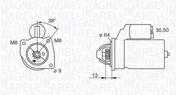 Starter Magneti Marelli 063101021010