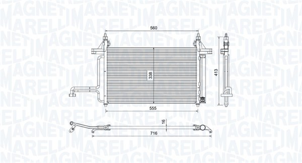 Airco condensor Magneti Marelli 350203732000