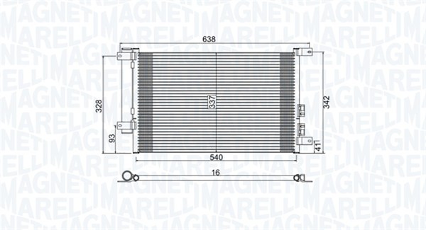 Airco condensor Magneti Marelli 350203733000