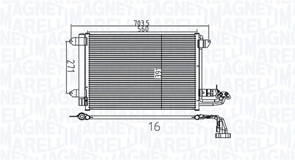 Airco condensor Magneti Marelli 350203737000