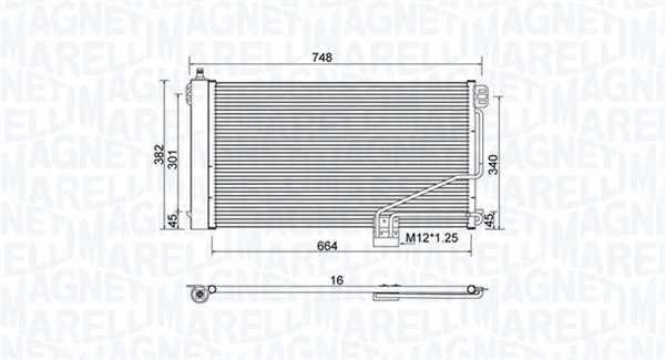 Airco condensor Magneti Marelli 350203738000