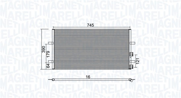 Magneti Marelli Airco condensor 350203740000
