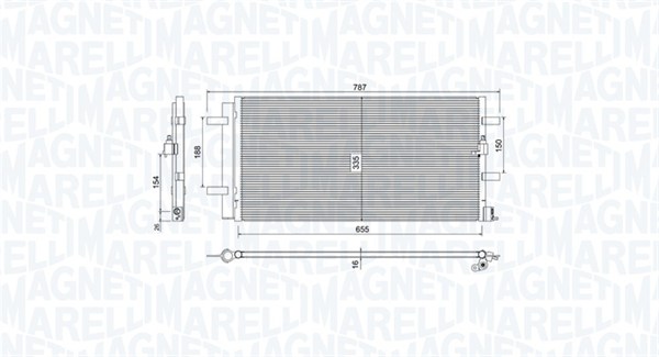 Airco condensor Magneti Marelli 350203746000