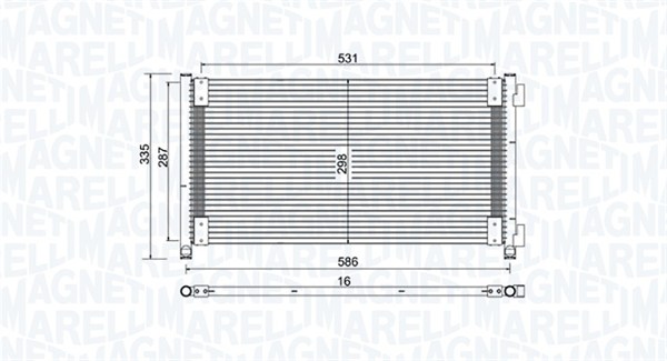 Airco condensor Magneti Marelli 350203757000