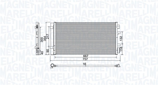 Airco condensor Magneti Marelli 350203762000