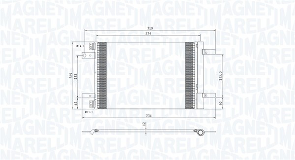 Airco condensor Magneti Marelli 350203766000