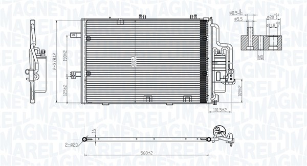 Magneti Marelli Airco condensor 350203770000