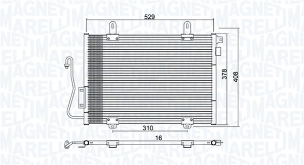 Airco condensor Magneti Marelli 350203775000