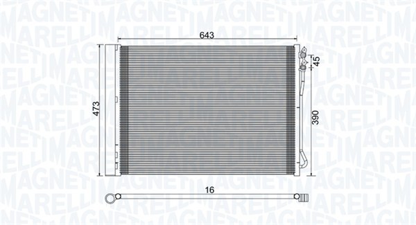 Airco condensor Magneti Marelli 350203781000