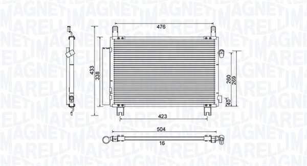 Airco condensor Magneti Marelli 350203798000