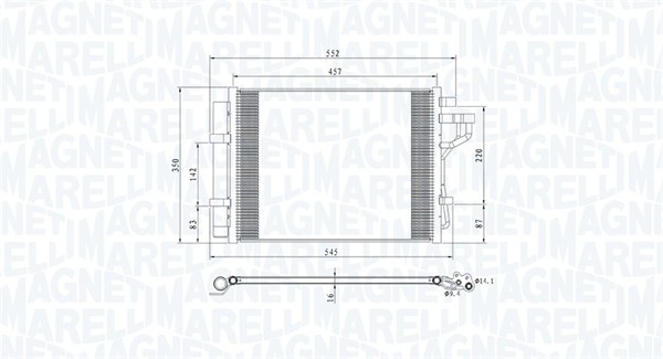 Airco condensor Magneti Marelli 350203802000