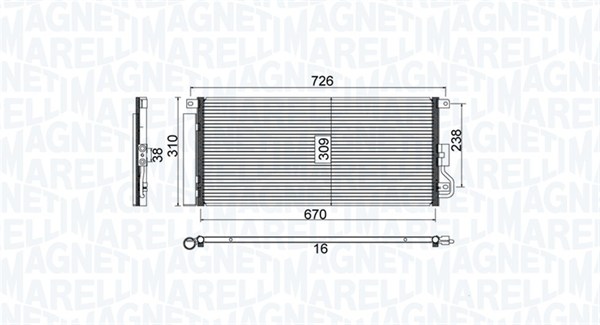 Magneti Marelli Airco condensor 350203807000