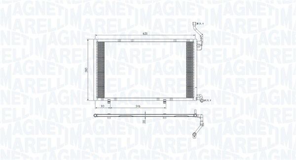 Airco condensor Magneti Marelli 350203813000
