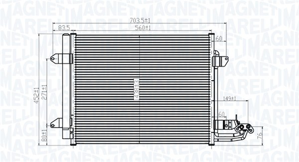 Airco condensor Magneti Marelli 350203815000