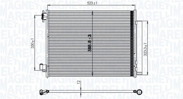 Airco condensor Magneti Marelli 350203823000