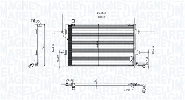 Magneti Marelli Airco condensor 350203840000