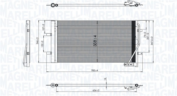 Airco condensor Magneti Marelli 350203842000