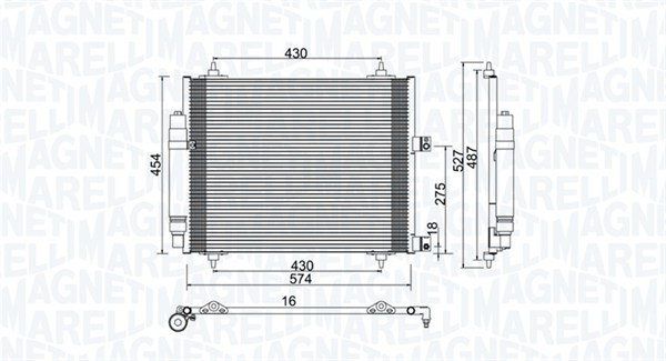 Airco condensor Magneti Marelli 350203886000
