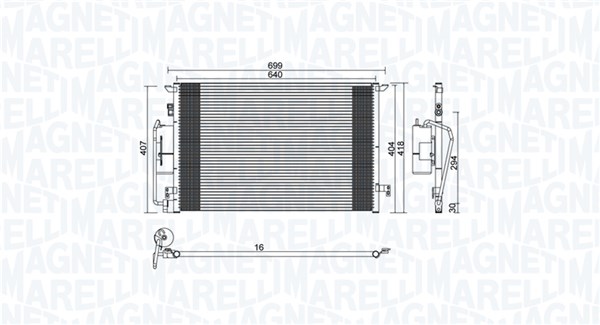 Magneti Marelli Airco condensor 350203892000