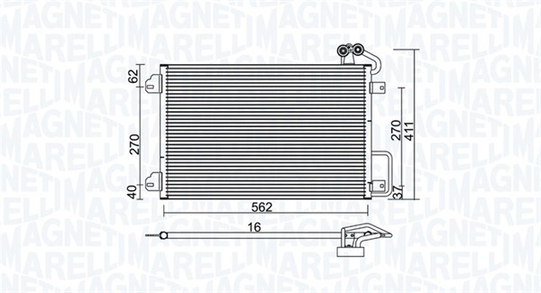Airco condensor Magneti Marelli 350203938000