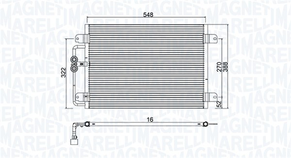Airco condensor Magneti Marelli 350203949000