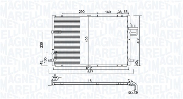 Airco condensor Magneti Marelli 350203979000