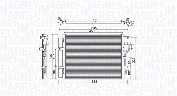 Magneti Marelli Airco condensor 350203981000