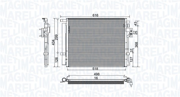 Airco condensor Magneti Marelli 350203983000