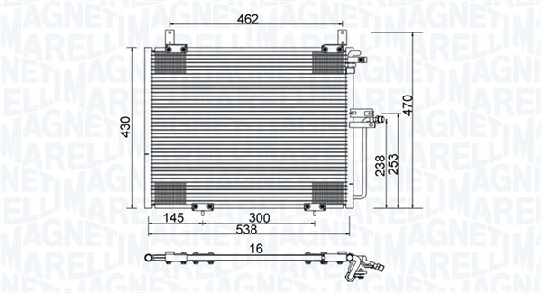 Airco condensor Magneti Marelli 350203988000