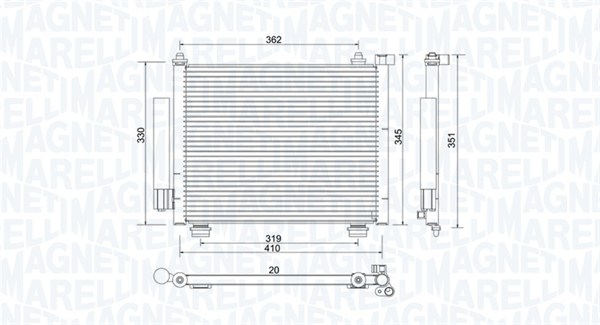 Magneti Marelli Airco condensor 350203993000