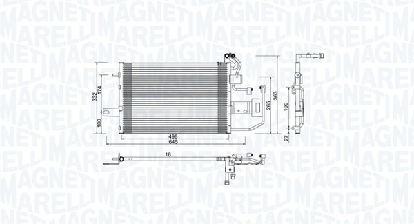 Airco condensor Magneti Marelli 350203997000