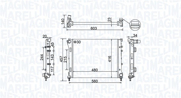 Radiateur Magneti Marelli 350213151100