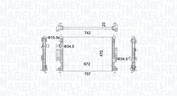 Radiateur Magneti Marelli 350213155300