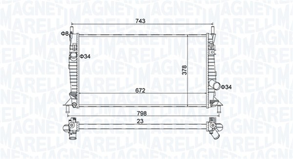 Radiateur Magneti Marelli 350213157400