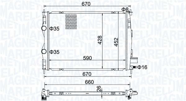 Magneti Marelli Radiateur 350213162600