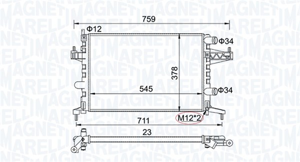 Radiateur Magneti Marelli 350213829000