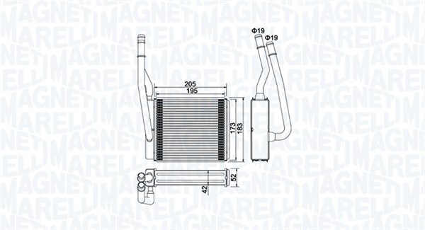 Kachelradiateur Magneti Marelli 350218414000