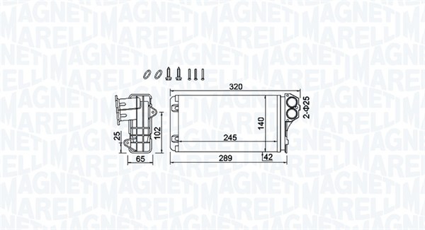 Kachelradiateur Magneti Marelli 350218416000