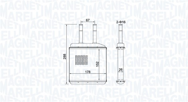 Magneti Marelli Kachelradiateur 350218420000