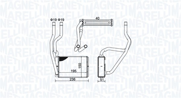 Kachelradiateur Magneti Marelli 350218421000