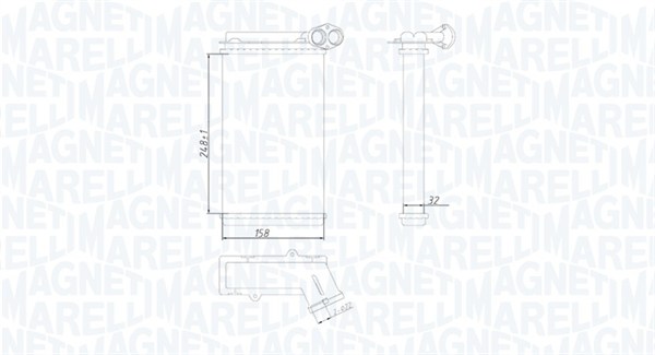 Kachelradiateur Magneti Marelli 350218422000