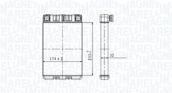 Kachelradiateur Magneti Marelli 350218428000